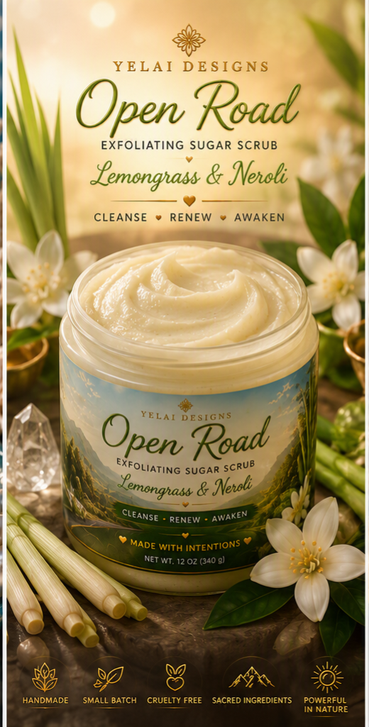 Open Road Lemongrass and Neroli Body Scrub - 12oz